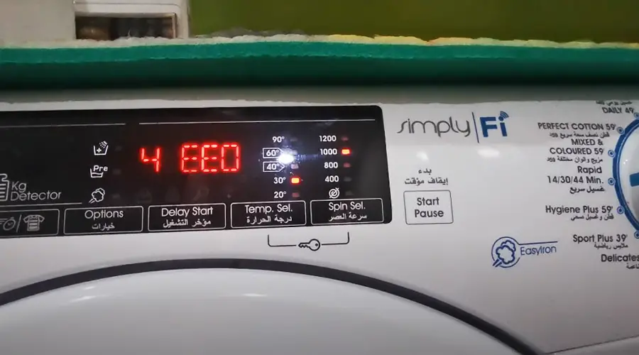 Candy washing machine error codes